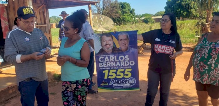 Ex-prefeito de Batayporã Edson Ibrahim fez visitas no assentamento São Luiz para pedir votos para seus candidatos