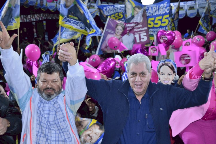 André Puccinelli lança campanha oficial em Ponta Porã com a presença de Carlos Bernardo