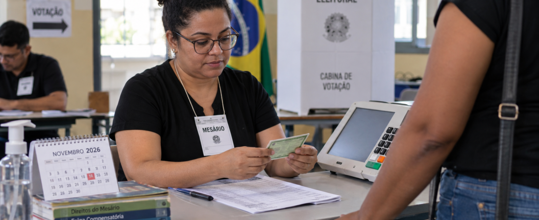 Eleições 2026: trabalhador convocado pela Justiça Eleitoral pode ter direito a folgas em dobro