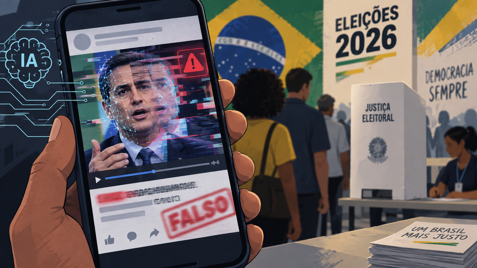 Inteligência artificial aumenta desafio contra desinformação nas eleições de 2026