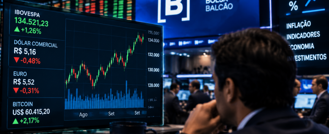 Mercado financeiro acompanha decisões sobre juros e indicadores econômicos nesta semana