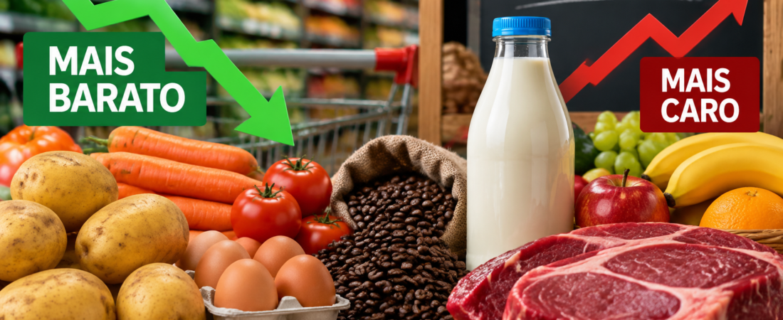 Alimentos têm queda de preços em agosto, mas leite, frutas e carnes ficam mais caros