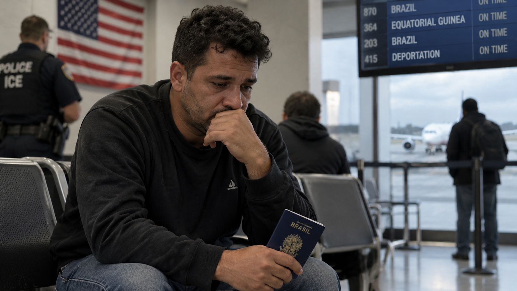 Brasileiro detido nos EUA tenta voltar ao Brasil e evitar deportação para a Guiné Equatorial