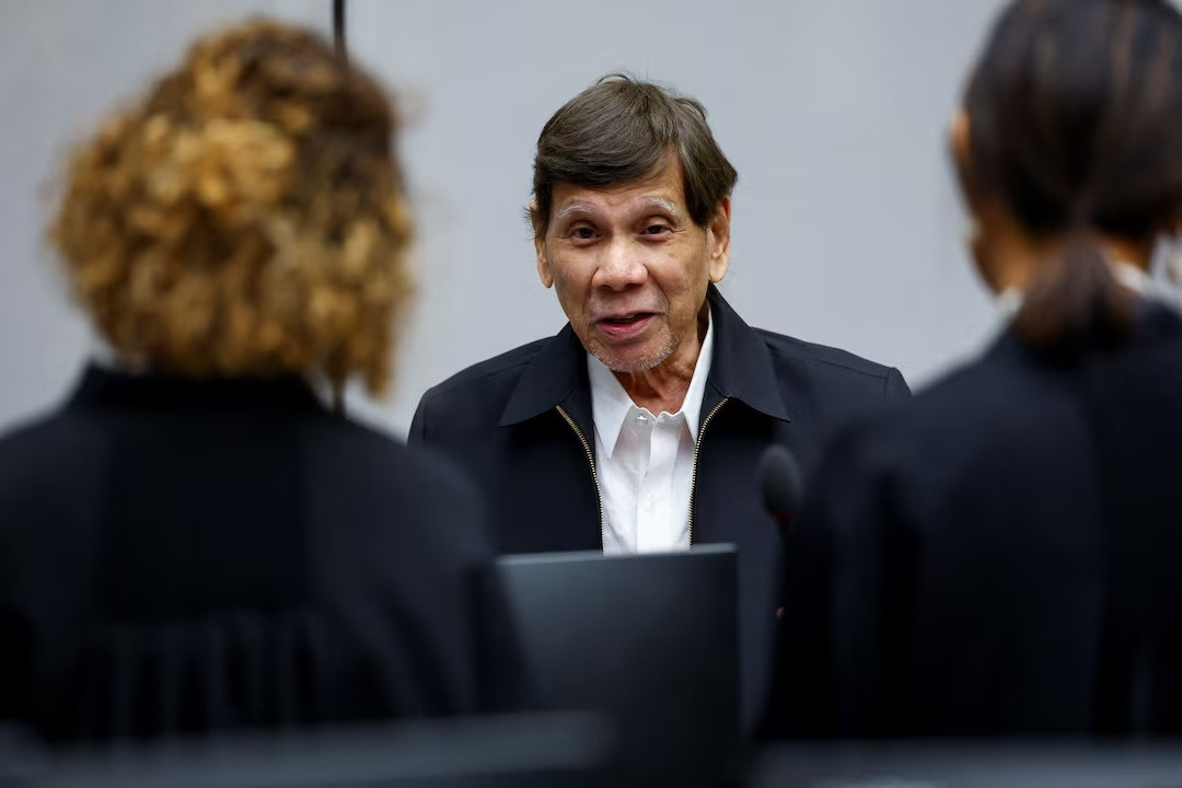 Rodrigo Duterte comparece a audiência no Tribunal Penal Internacional em Haia