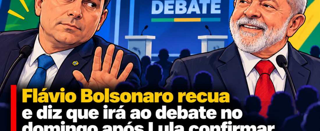 Flávio Bolsonaro volta atrás e confirma participação em debate da Band no domingo